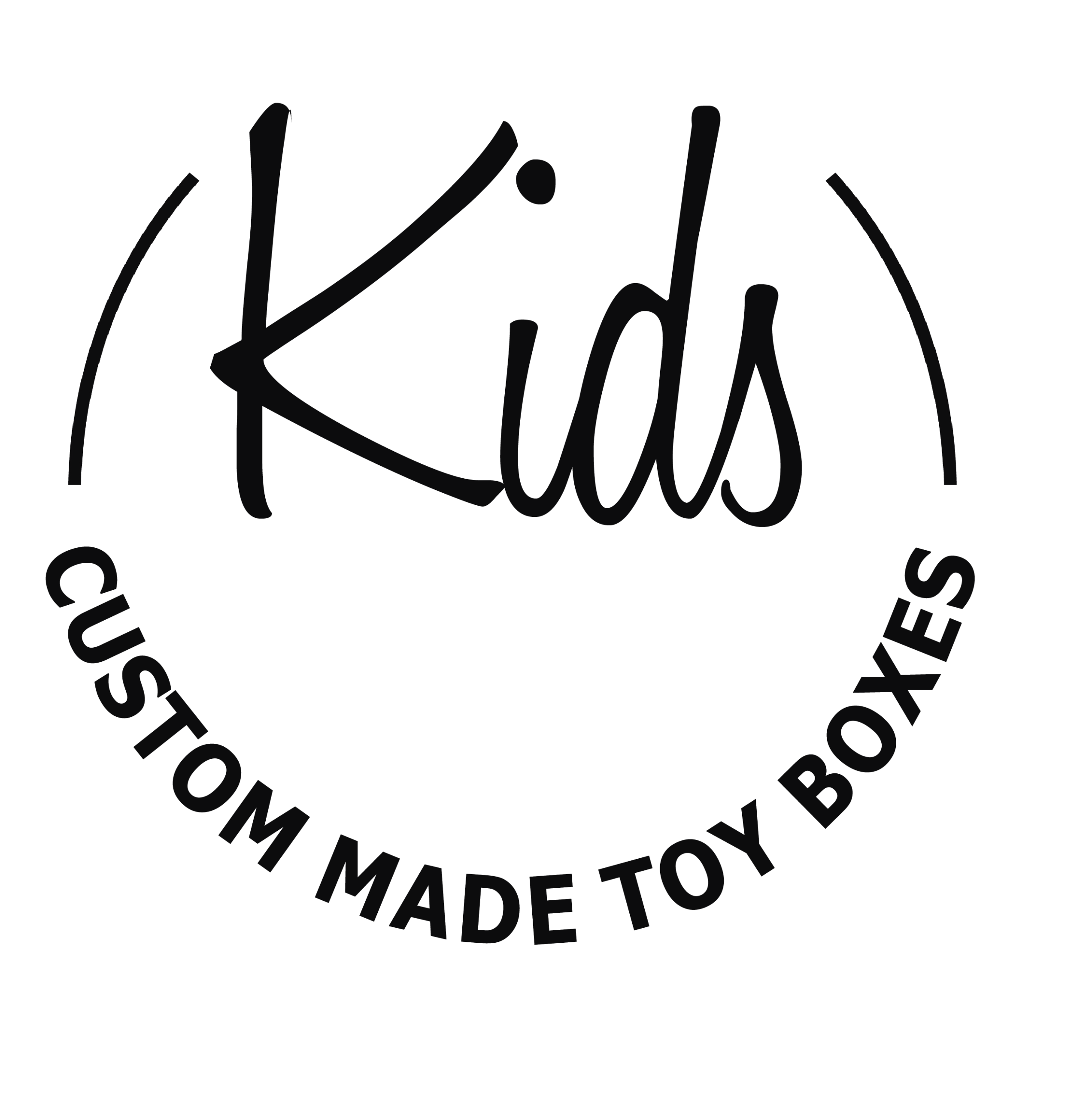 Kids Custom Made Toy Boxes Logo