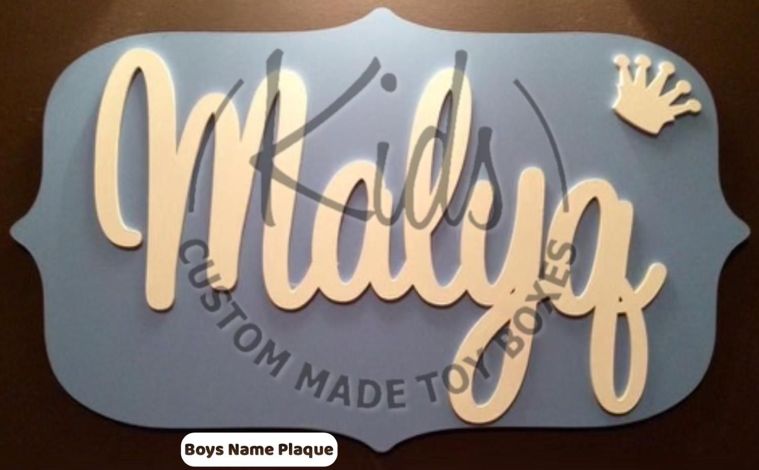Boys Custom Name Plaque