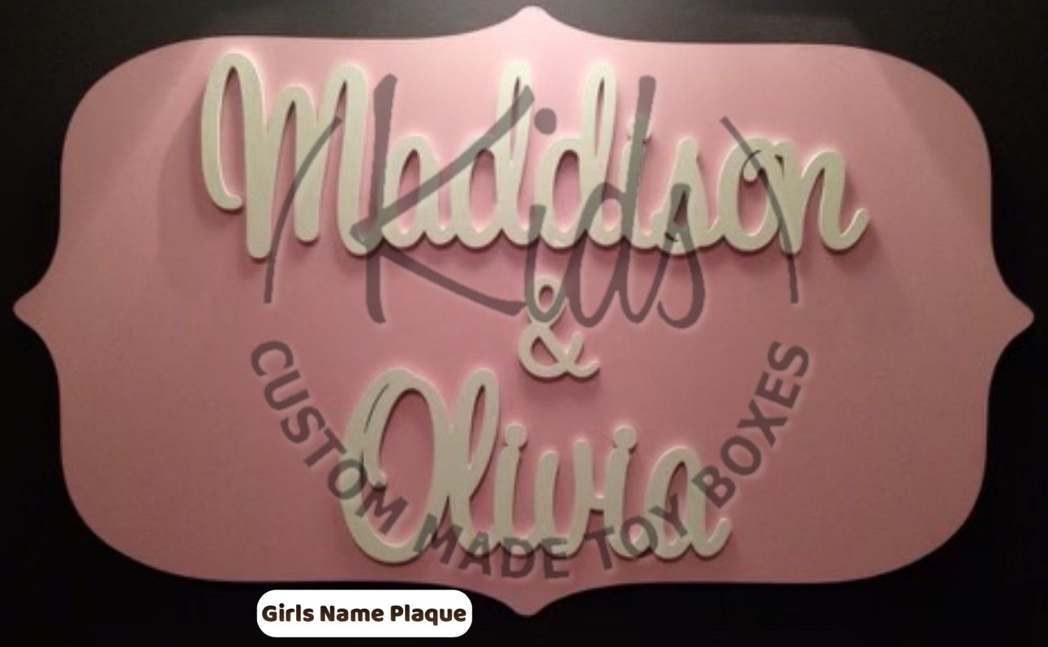 Girls Custom Name Plaque