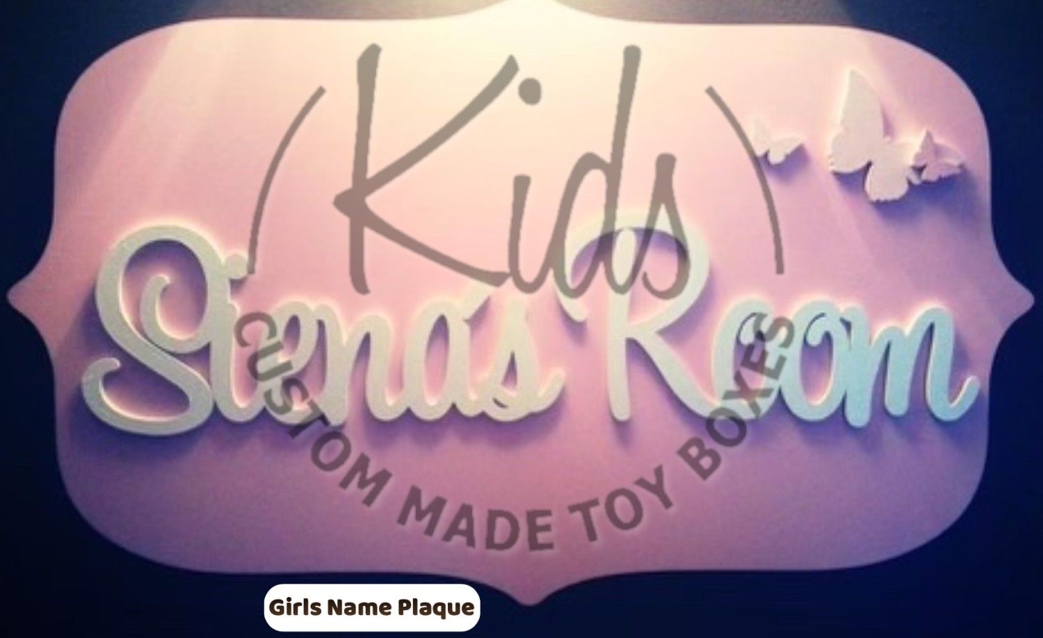 Girls Custom Name Plaque