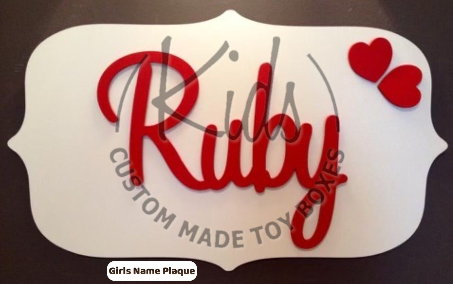 Girls Custom Name Plaque