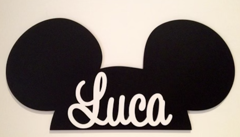 Mickey Mouse Name Plaque